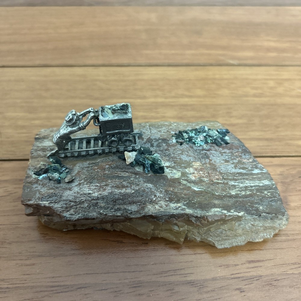 Gem Mining Pewter Paperweight