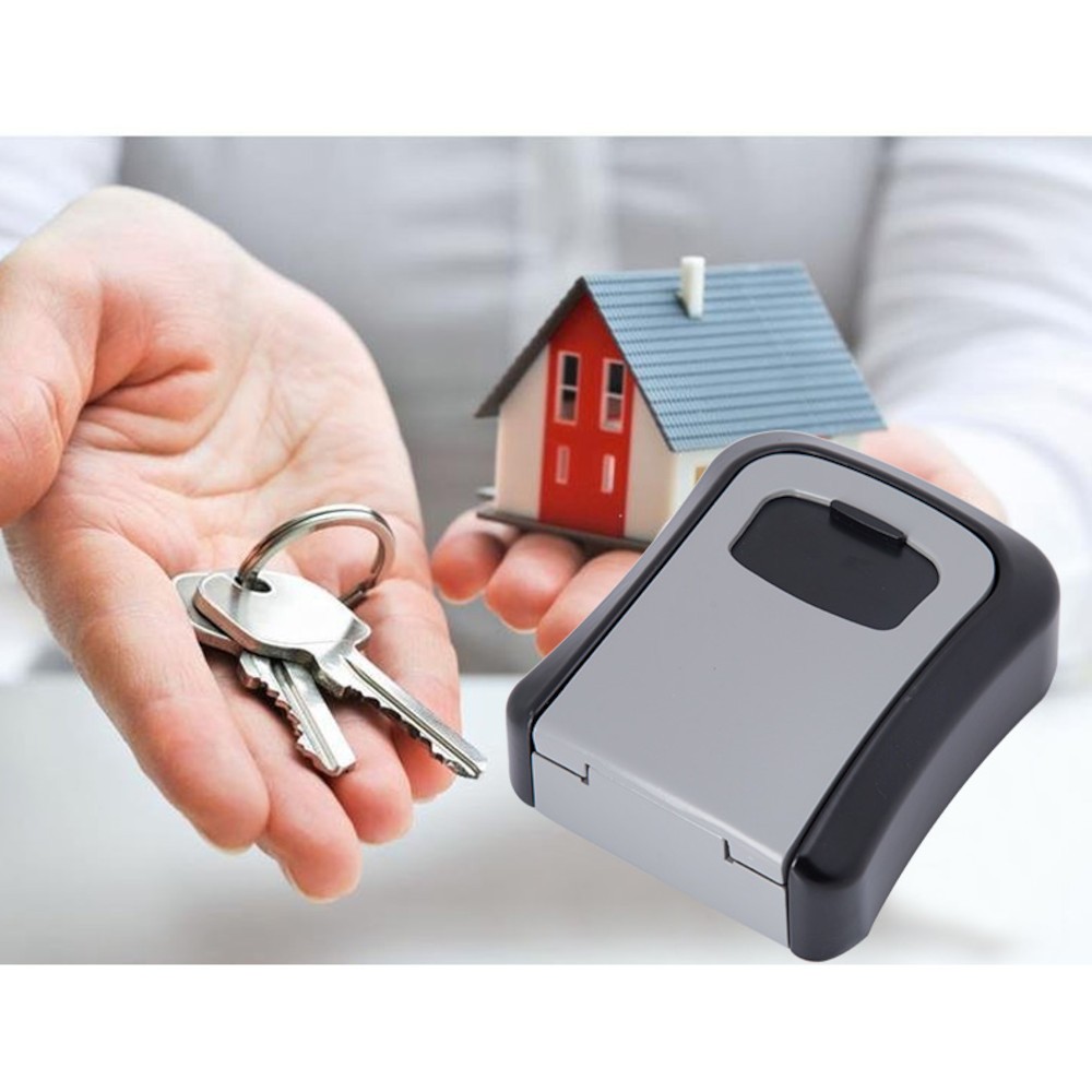 4 Digit Combination Lock Box Wall Mount Security Safe Large 5 Key Waterproof