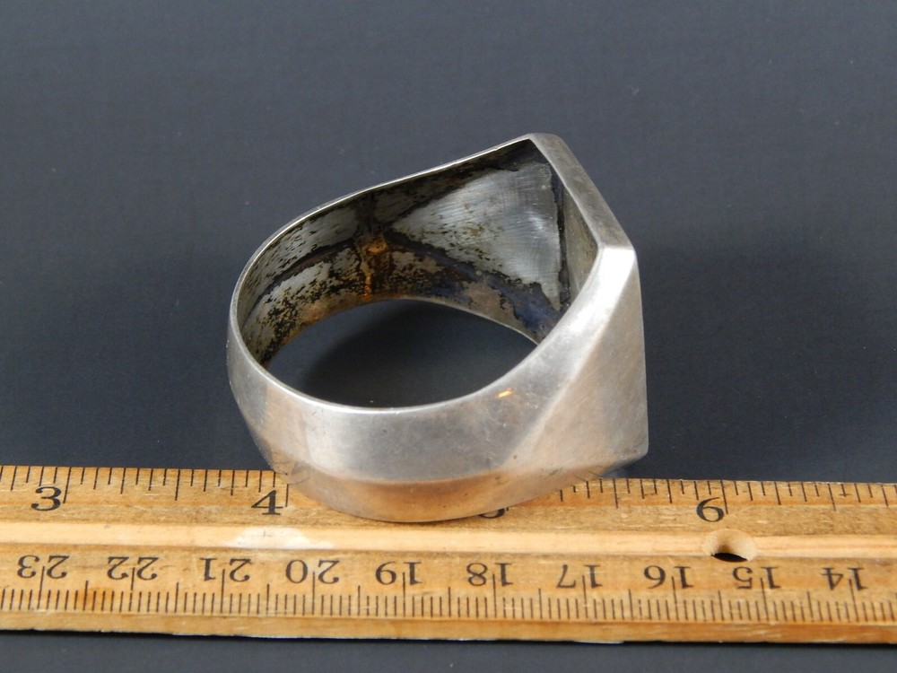 Antique German 835 Silver HUGE Ring Possibly A Napkin Ring Monogram PP
