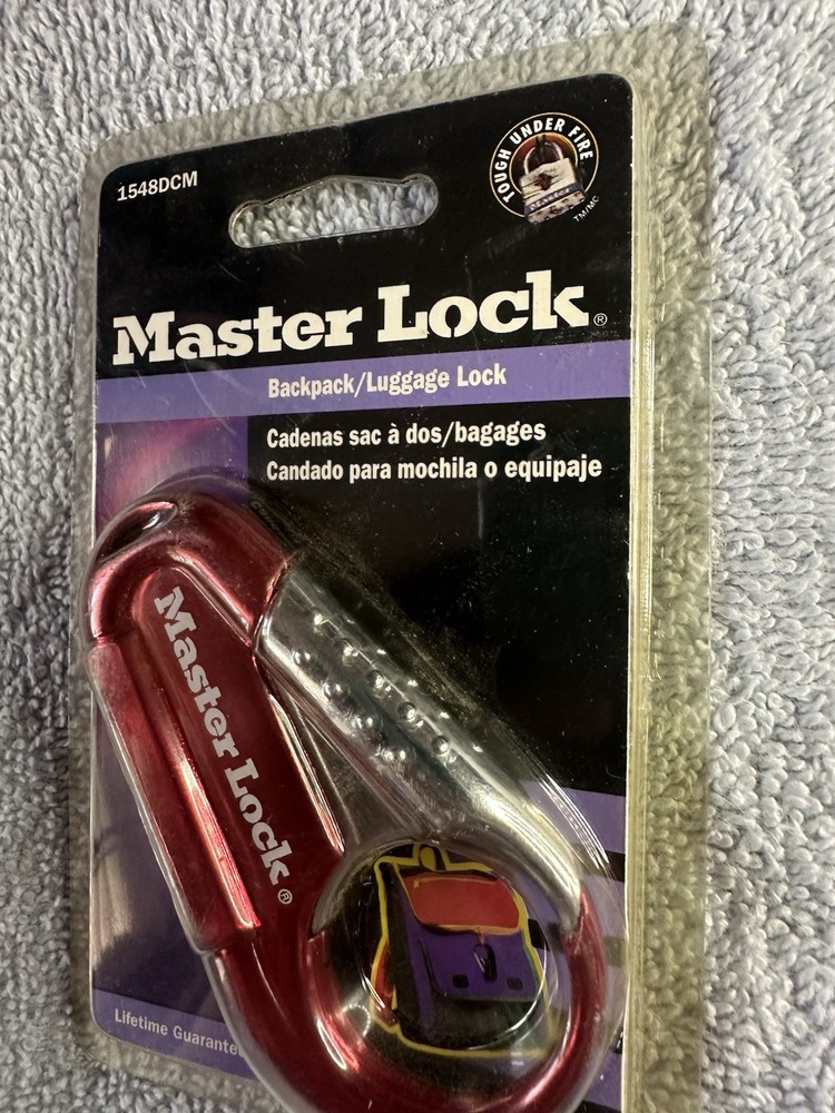 New Master Lock Combination Backpack Lock