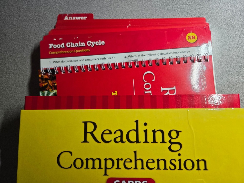 Reading Comprehension Cards – Set 2 (Learning Resources) Great for SPED~Good