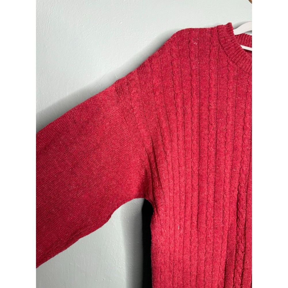 Shetland red wool sweater