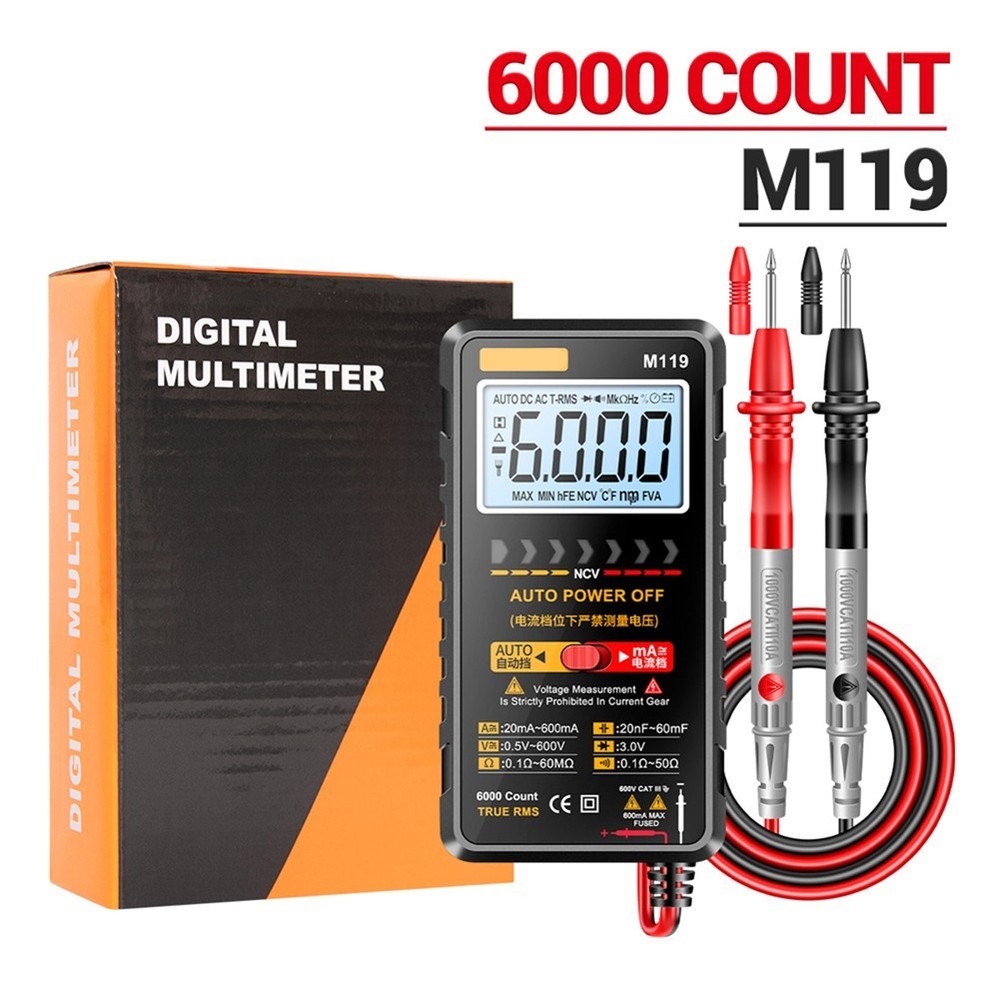 M119 6000 Count Digital Meter with Flashlight for Convenience During Testing