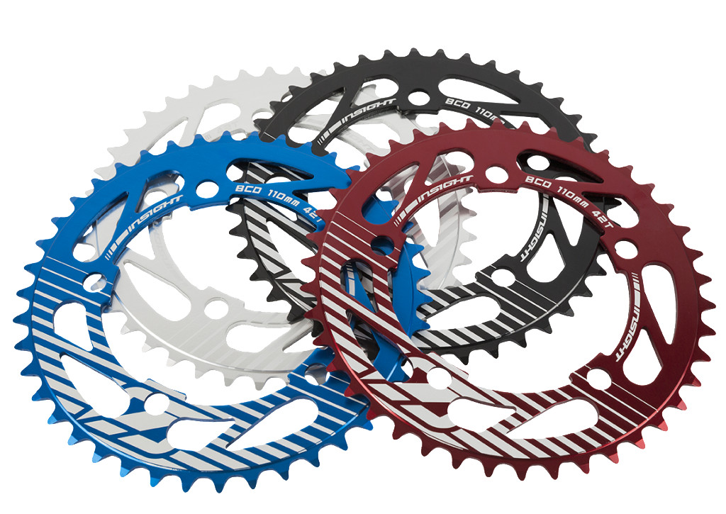 INSIGHT BMX 5 BOLT CHAINRING  110MM red/black/blue/silver