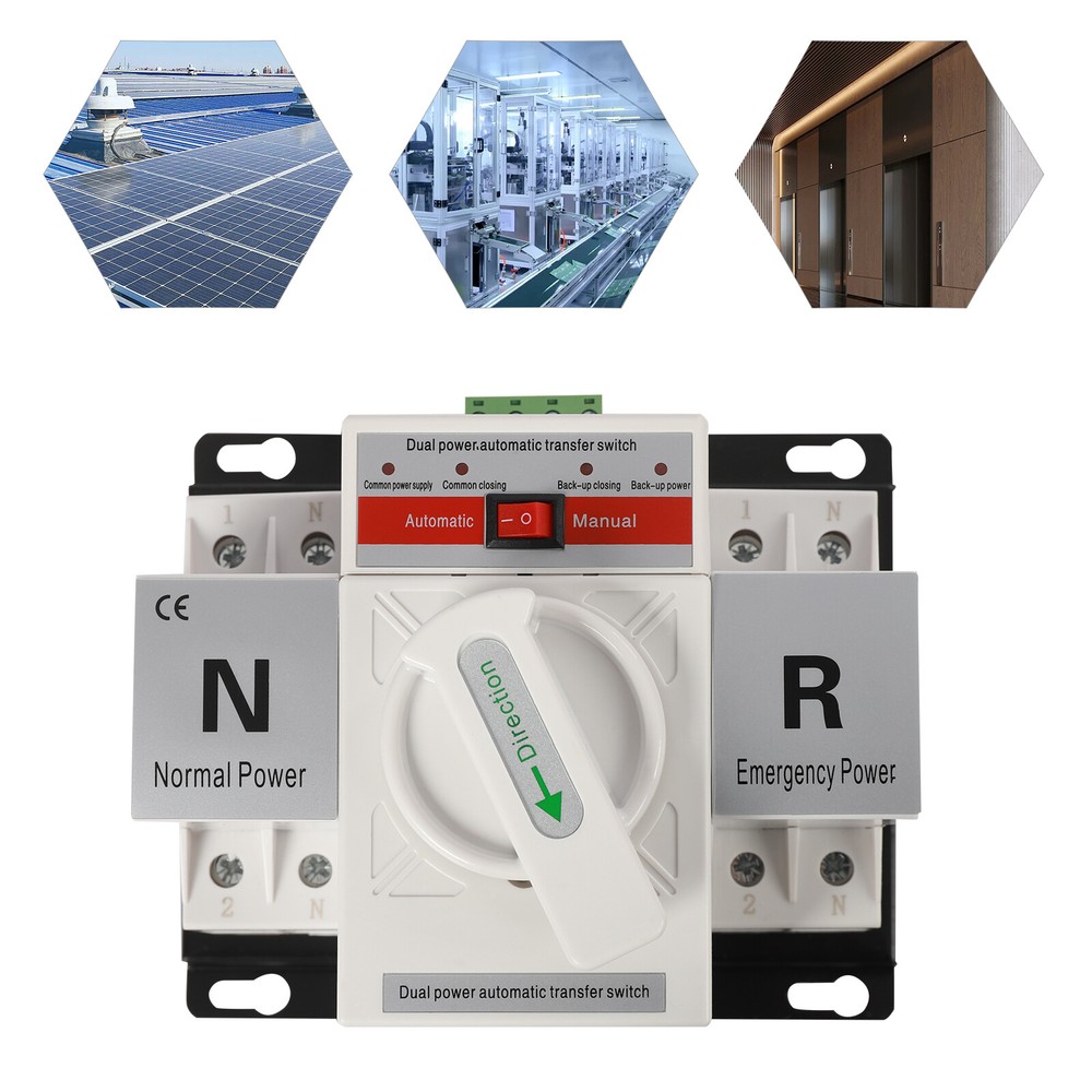 Dual Power Automatic Transfer Switch AC-33iB 2P 63A 110V Toggle