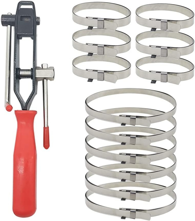 CV Joint Banding Boot Axle Clamp Tool with Universal Adjustable Drive Red