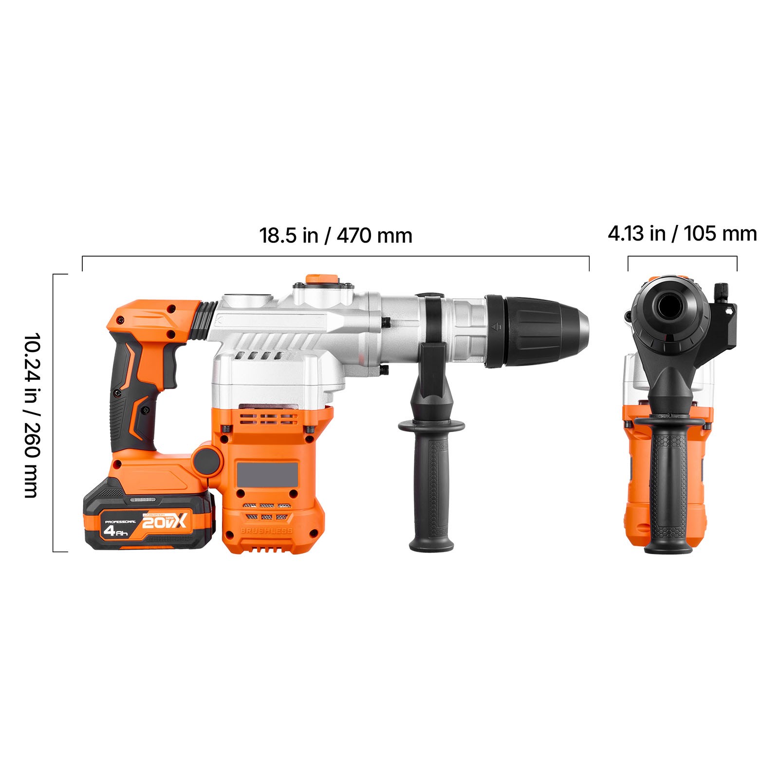 Uimoso Cordless SDS-Max Rotary Hammer Drill 1-9/16 in for Concrete and Masonry