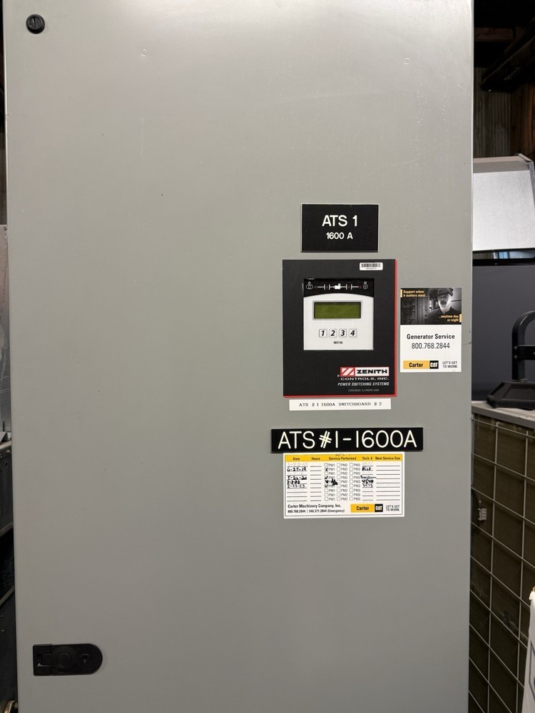 ZENITH 1600 Amp ATS Automatic Transfer Switch 3 PHASE 480V 277V 3 POLE