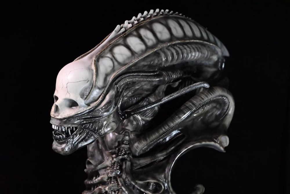 Alien Bust, 1:3 Scale, 14 in tall, resin material, custom-made