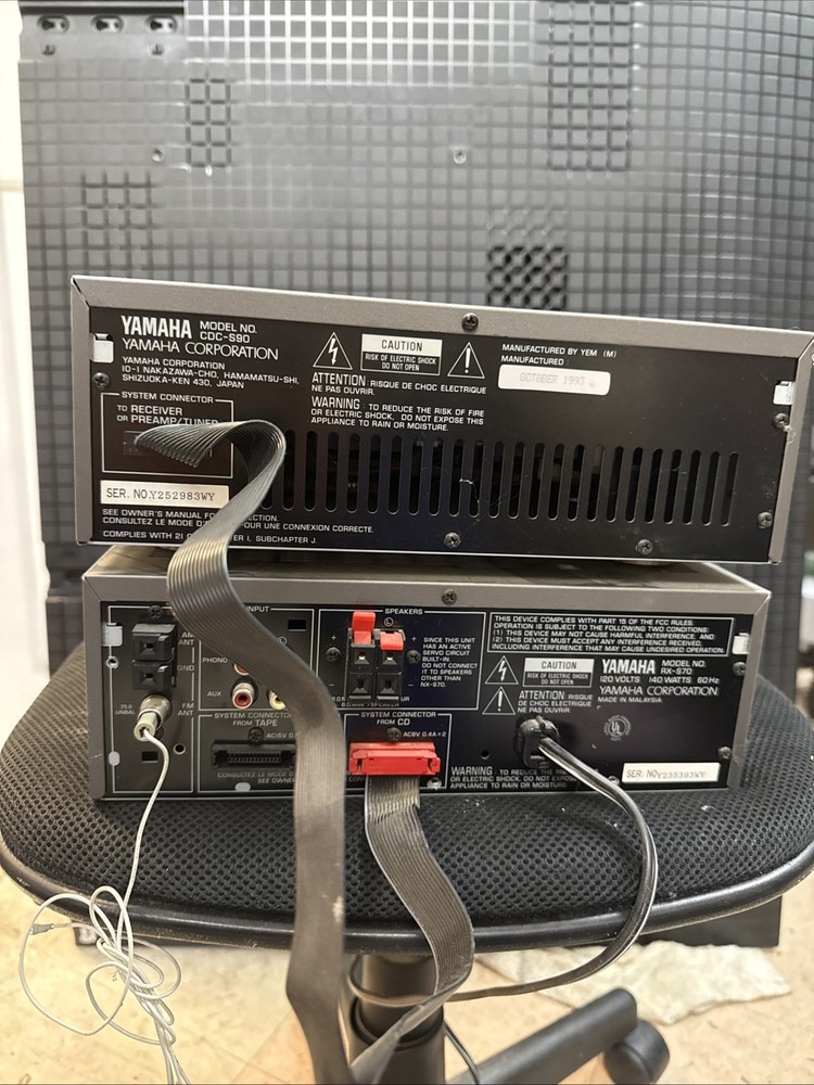 Yamaha Component System RX-S70 Receiver & CDC-S90 CD Changer AS IS UNTESTED
