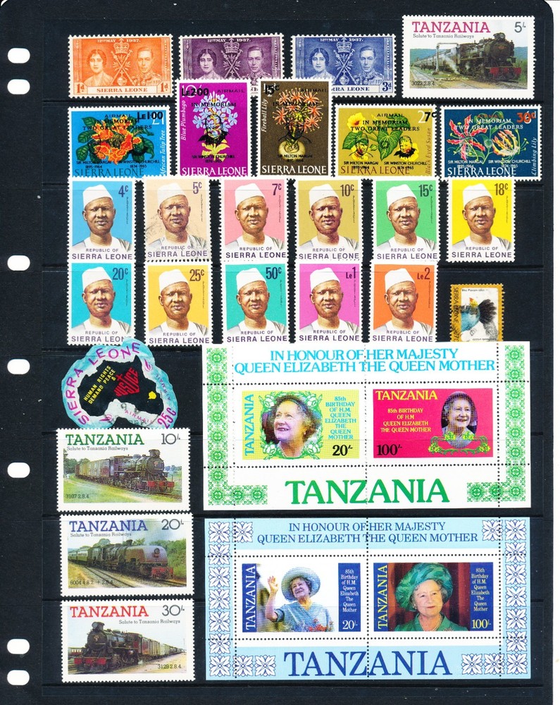 British Colonies Collection, Includes 2 Souvenir Sheets