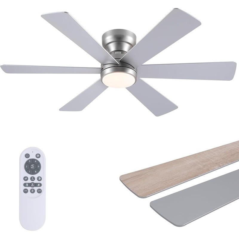 Ceiling Fan W/ Lights Remote Control Dimming Reversible Motor Indoor Use 46"