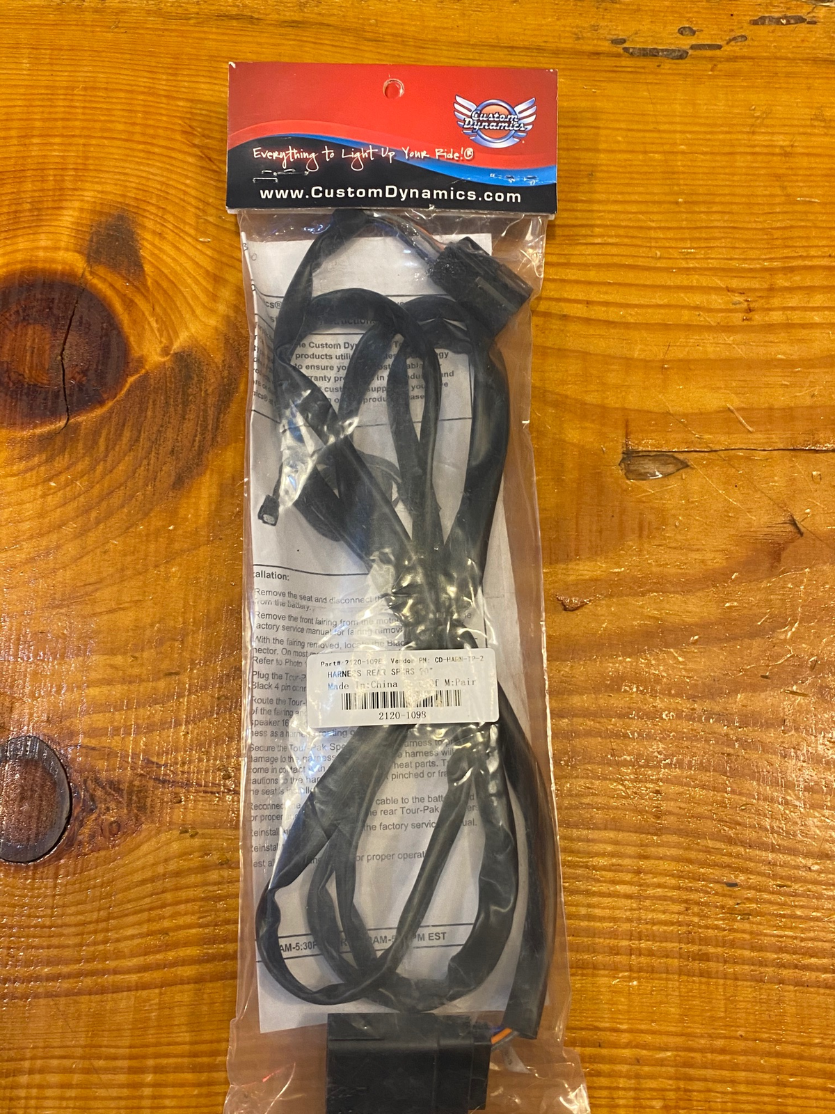 Custom Dynamics Rear King Tour Pak Speaker Harness for 2014-23 Harley Touring