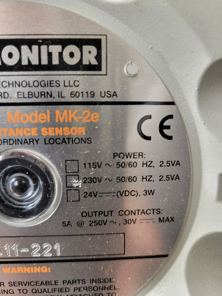 TRUE CAP MODEL MK-2e CAPACITANCE LEVEL SENSOR