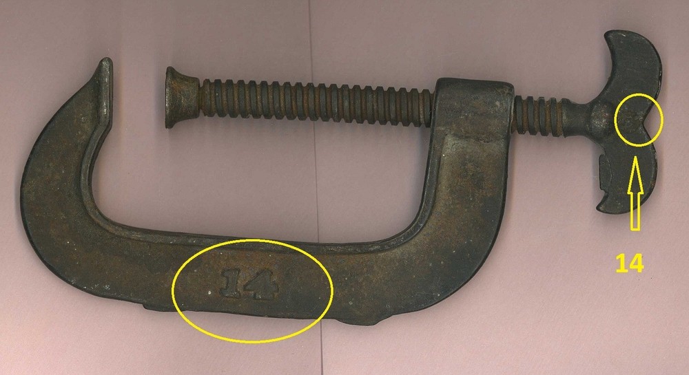 Antique Bat Wing - C- Clamp~ works well - 4"