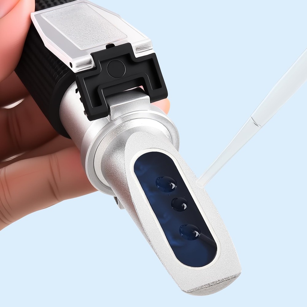 Portable Brix Refractometer with ATC, Accurate Dual Scale Brix Meter Specific...