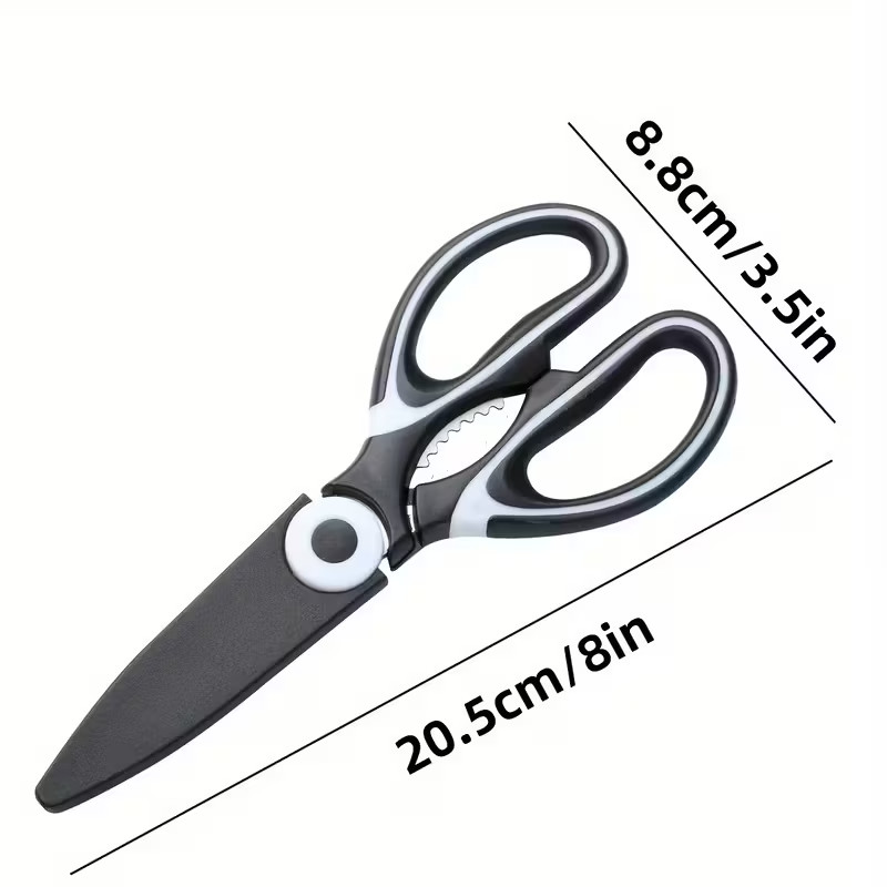 2× Kitchen Scissors Heavy Duty Premium Sharp Kitchen Shears Food, Fish, Bones US