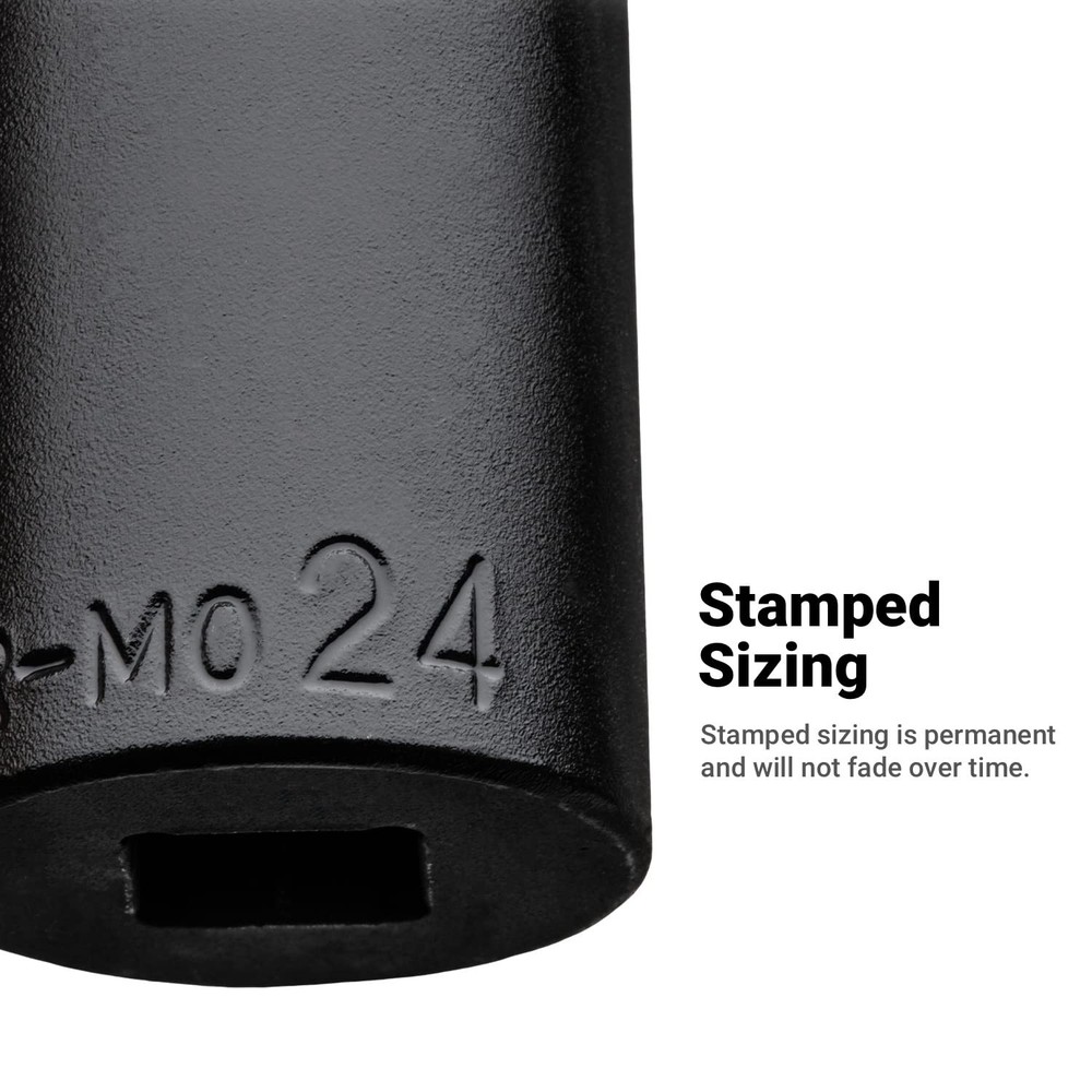 Deep Impact Socket, 1/2-Inch Drive, 6-Point, Metric (12 mm)
