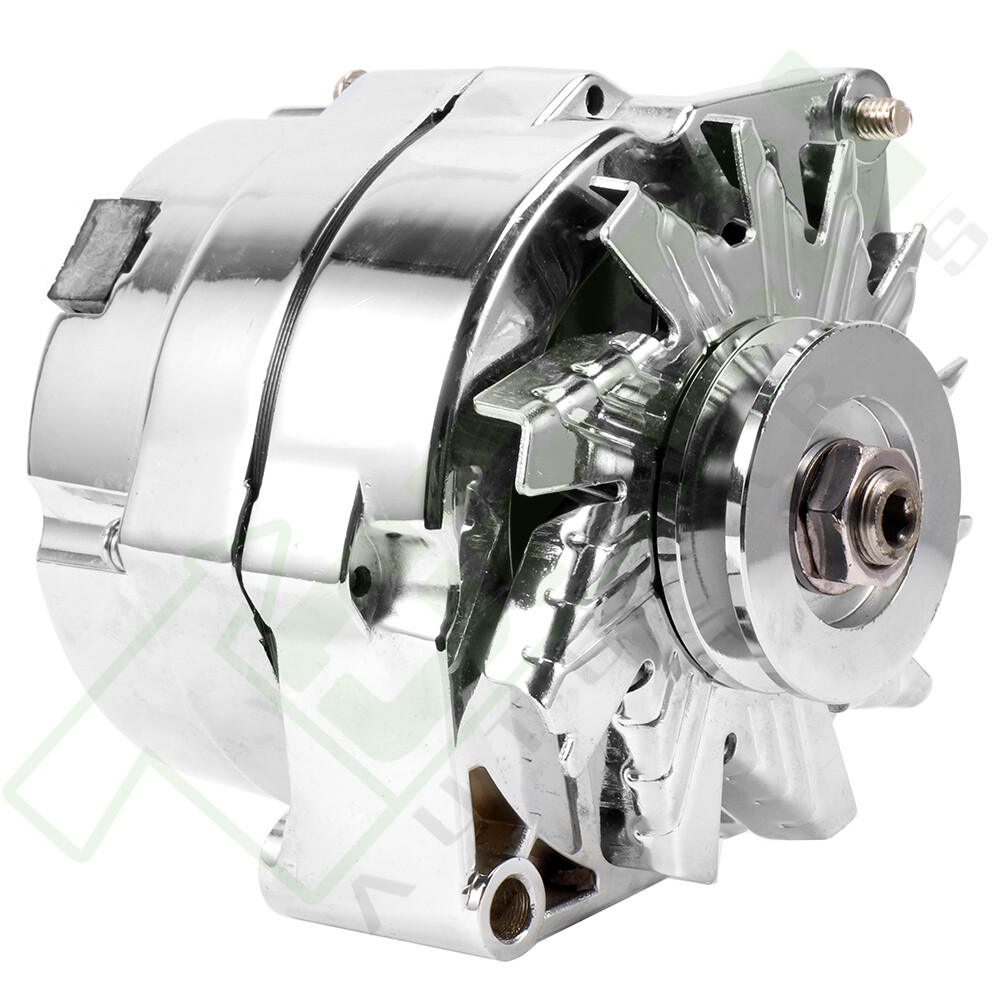 Alternator for 110Amp Chrome 1 Wire Self Exciting Street Rod GM 305 350 BBC SBC