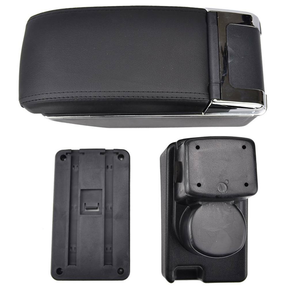 For 2002~2008 Honda Fit/Jazz Leather Central Console Armrest Storage Compartment