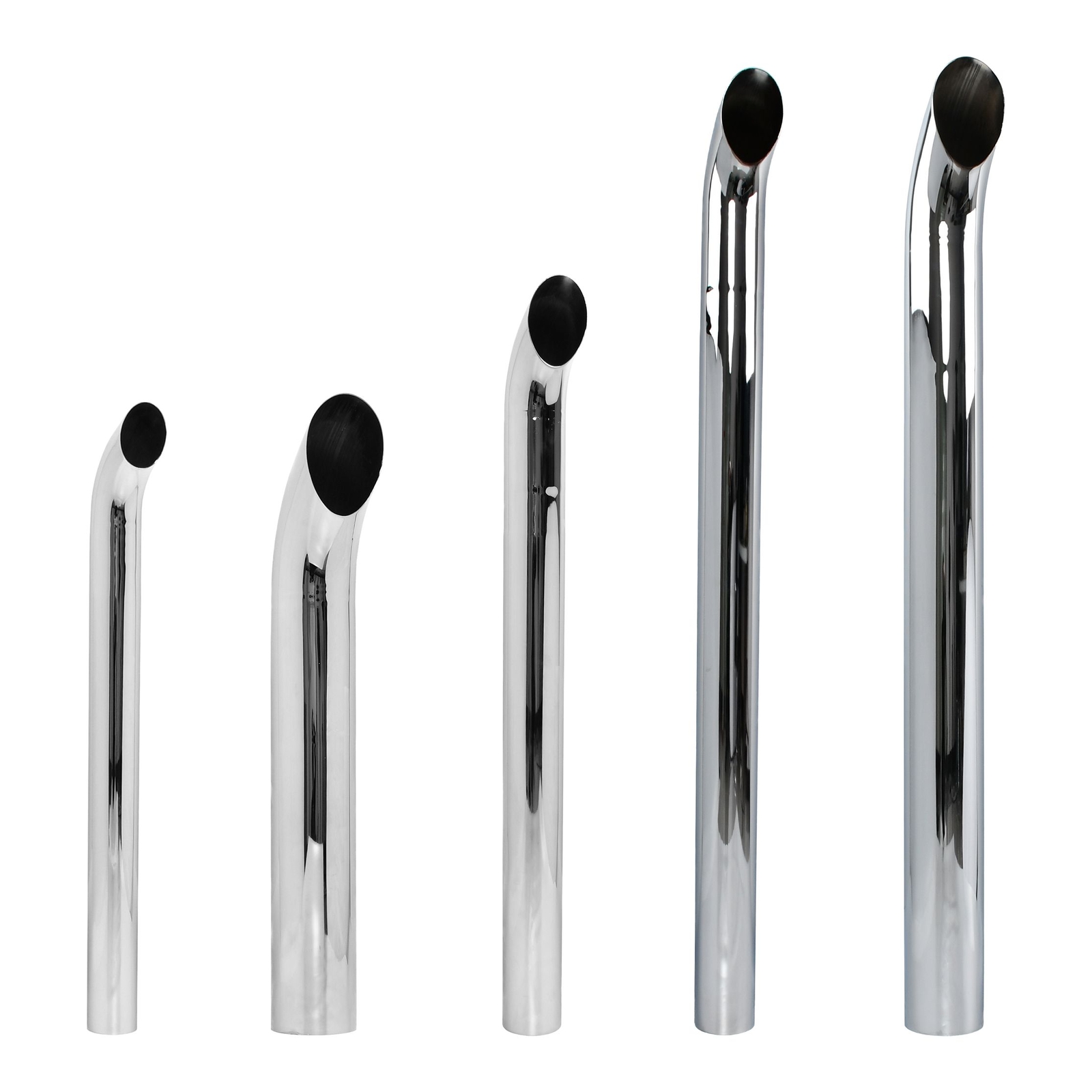 3"/4"/5" OD 36"/48"/60" Length Curved Stack Pipe Horn Exhaust Truck Tailpipe