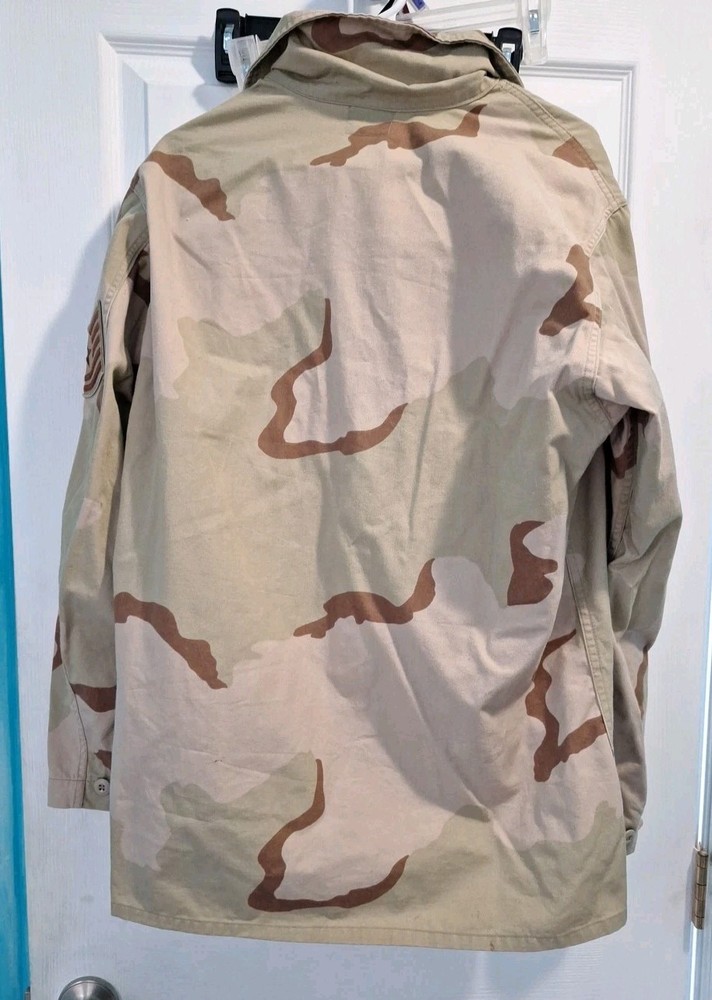 US AIR FORCE Men's Camo Combat Long Sleeve Button Up Jacket Coat Size Medium