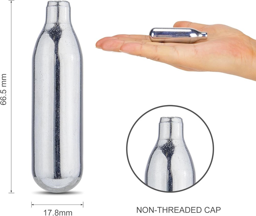 8g CO2 Cylinders - Non-Threaded, Leakproof | Perfect for Paintball & Airsoft