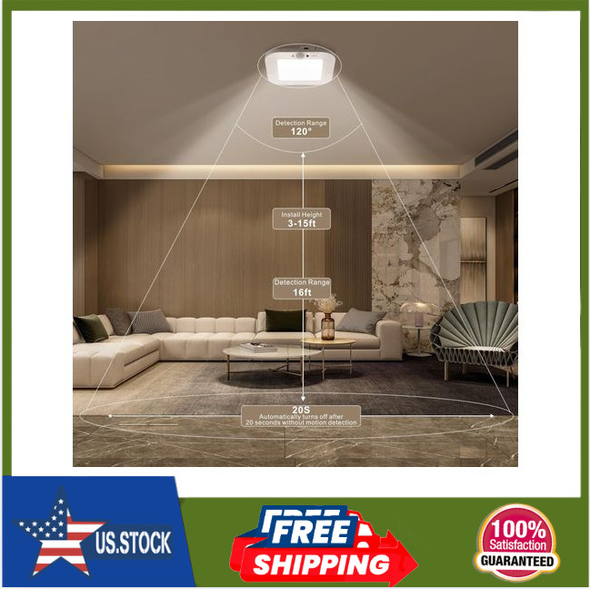 Rechargeable Motion Sensor Ceiling Light,No Wiring Battery Operated CeilingLight