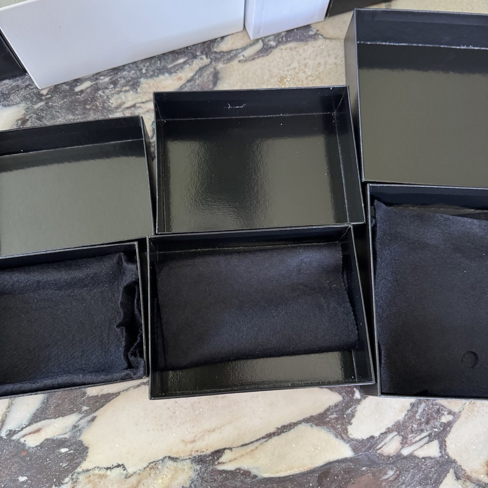 CHANEL Empty Gift Boxes Bundle Lot (5) Assorted Sizes Wallet Sunglasses Handbag