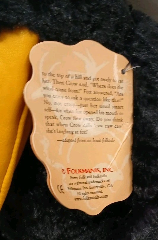 Folkmanis Crow Puppet New