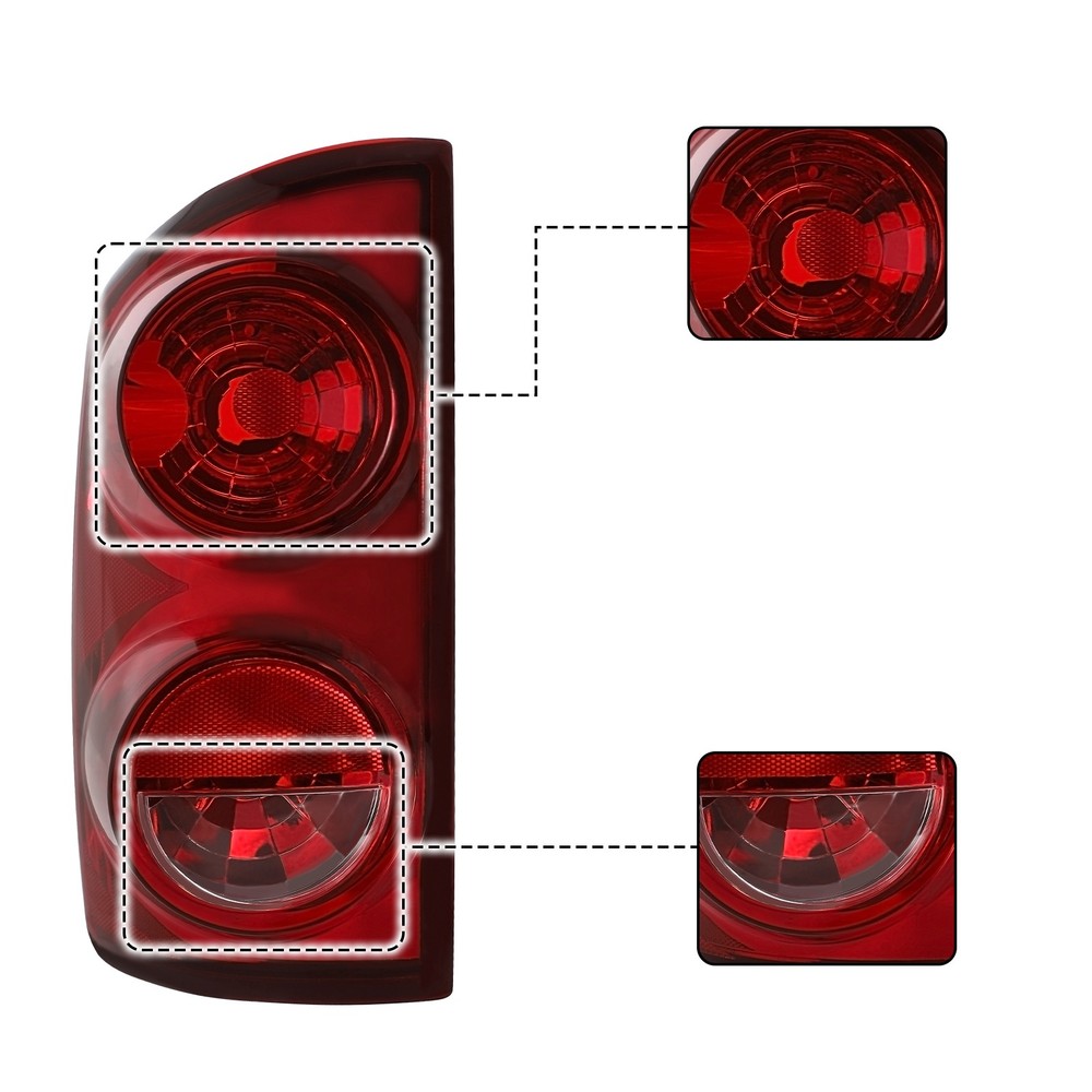 For 2007-2008 Dodge Ram 1500 Ram 2500 Ram 3500 Tail Light Set Pair