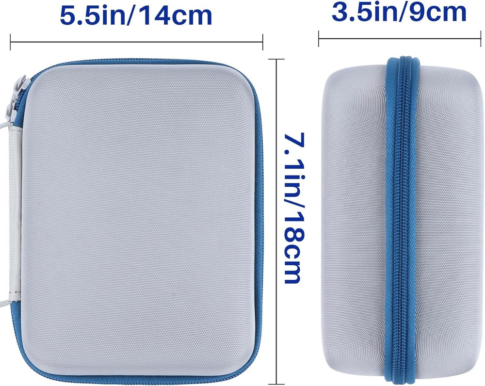 Storage Case Compatible with Brother for P-Touch PTM95, Gray+ Blue