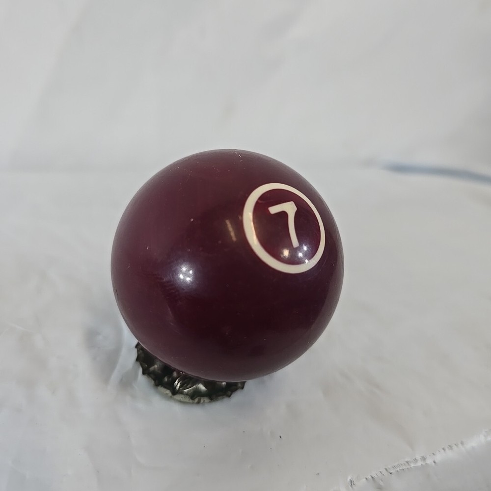 VTG Solid Dark Red Pool Ball #7 - White Number - Unbranded Billiard Replacement