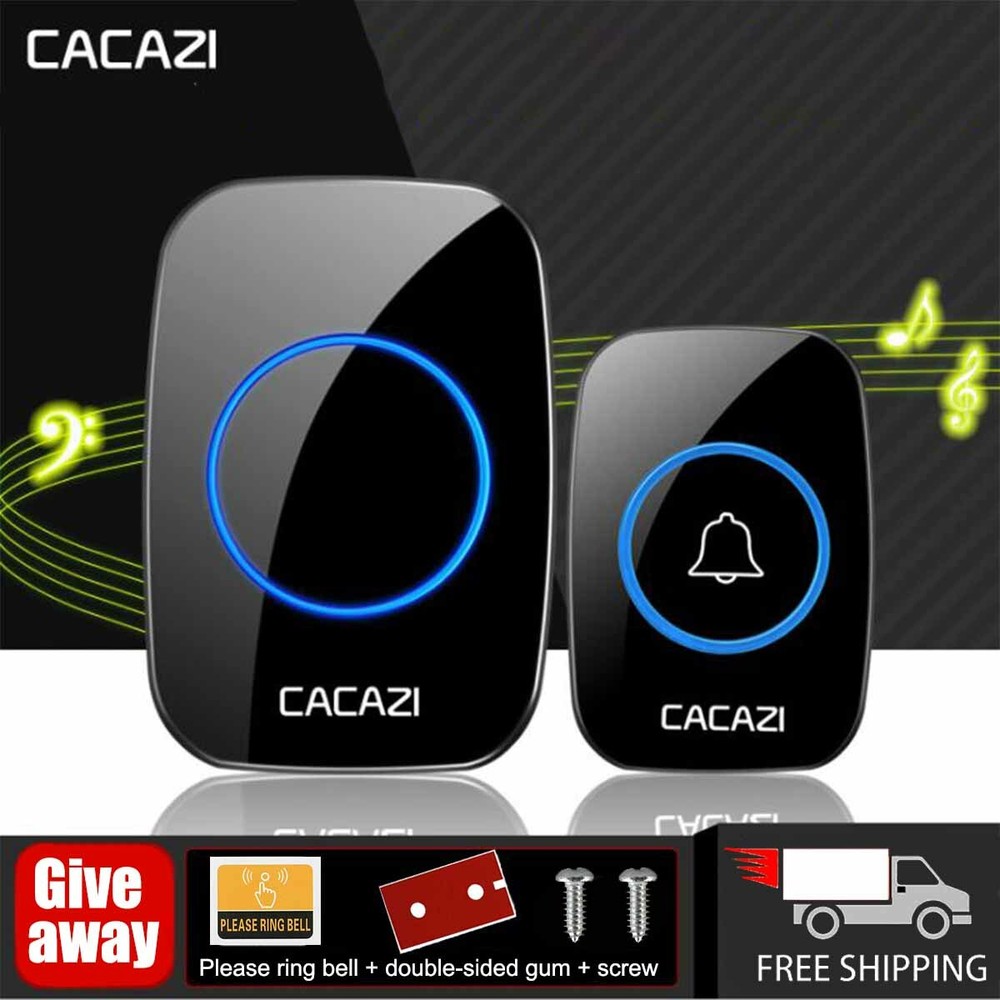 Wireless Door Bell Remote Button Plug in Receiver Doorbell 300M Extra Long Range