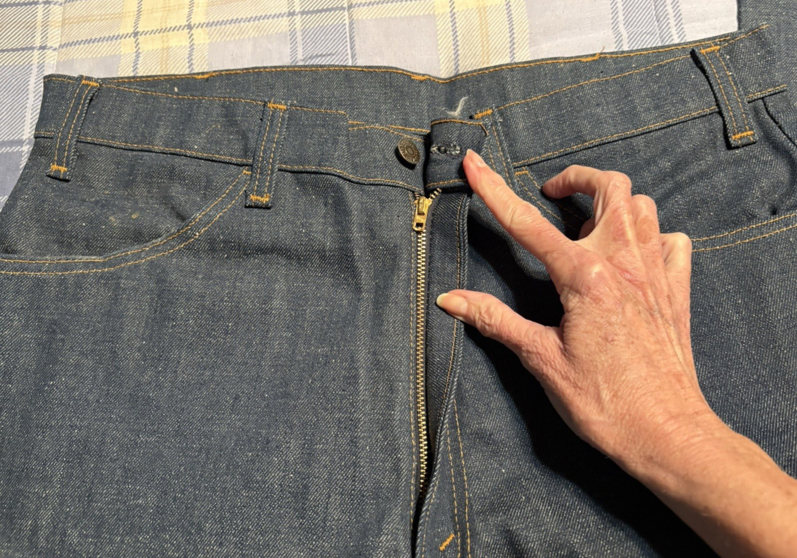 Vtg. Nwt Rare Levis Orange Tab 646 0217 Bell Bottom With Zipper 36X30 Flare Leg