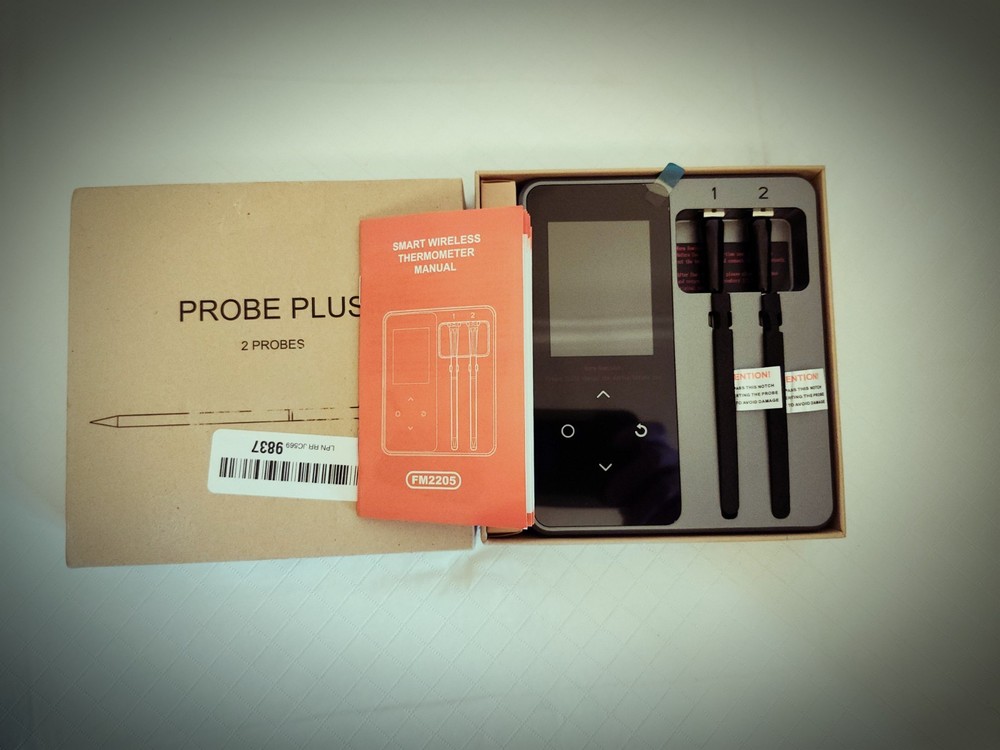 FM2205 Wireless Meat Thermometer Probe Plus 2 Probe APP COMPATIBLE Open Box