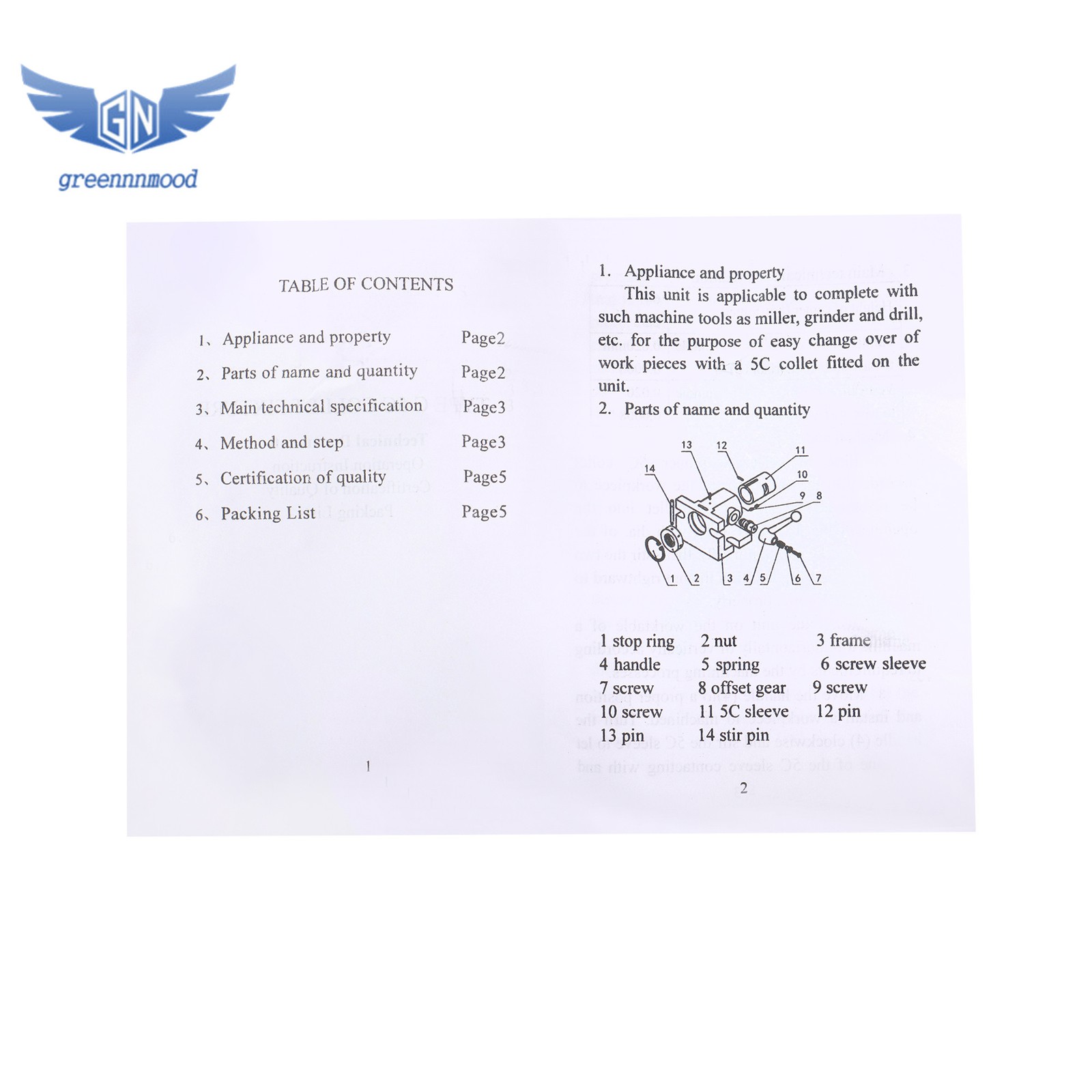 5C Horizontal-Vertical Angle Collet Fixture Lathe Grinding for 5C Collets