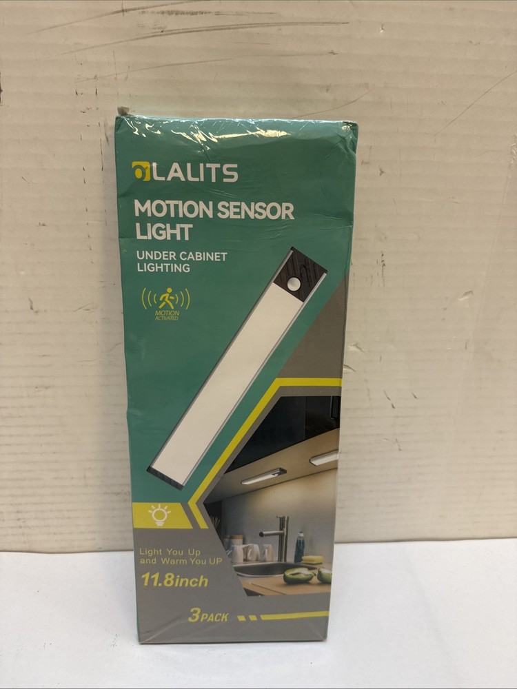 Under Cabinet Lighting, Equipped with Motion Sensor, 11.8" Rechargeable Qty 3
