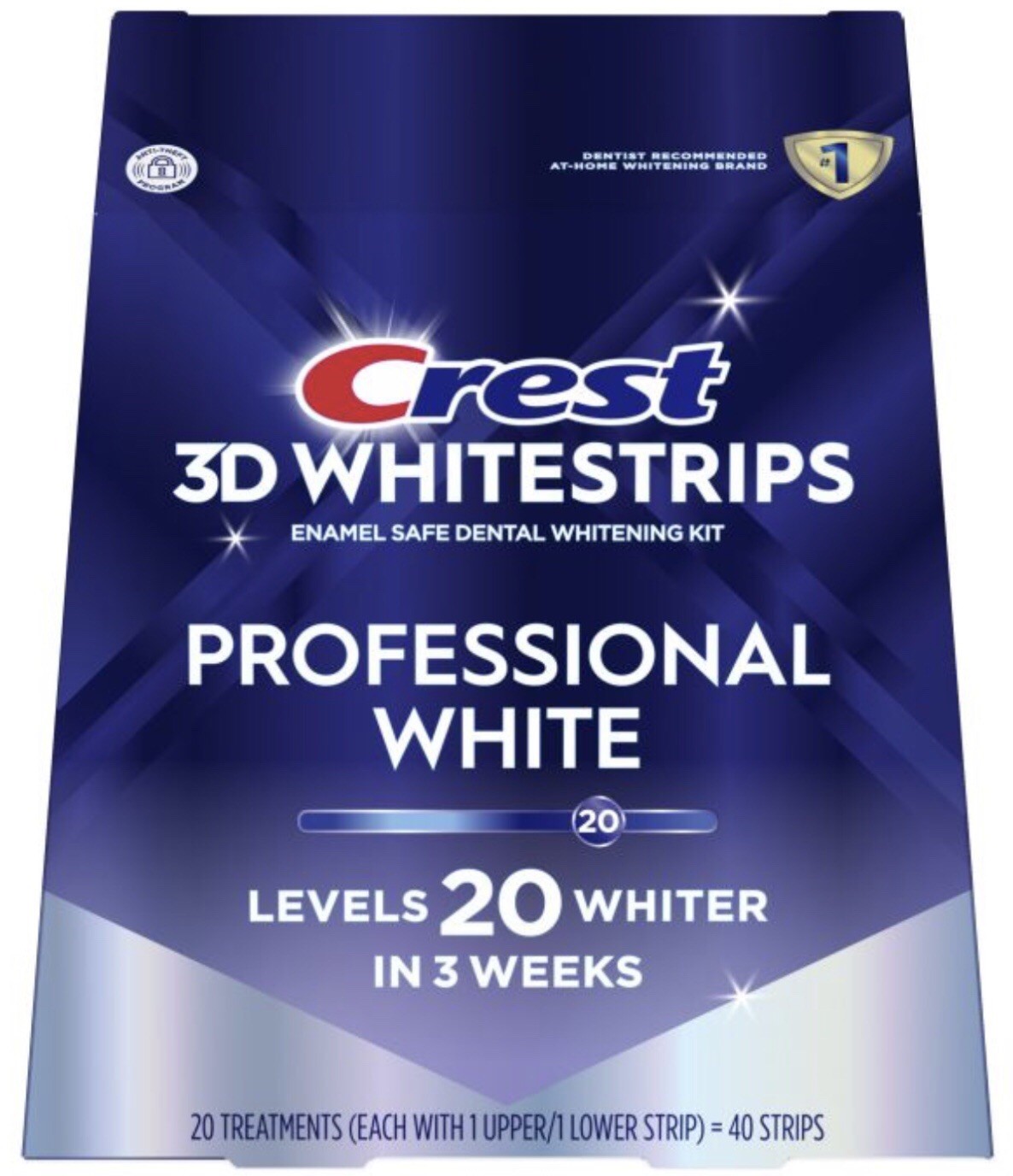 Crest 3D Whitestrips Professional White (Level 20) 20 Treatments Expires 10/2027
