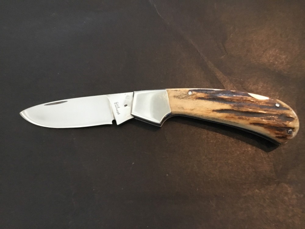 Custom Dick Dorough Premium Stag Lockback like Slipjoint Folder Folding Knife