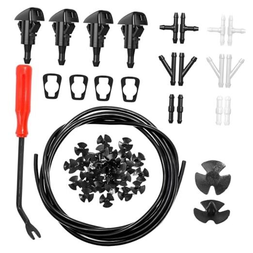 52Pcs Car Windshield Washer Nozzles Set- Vehicle Windscreen Replacement Kit