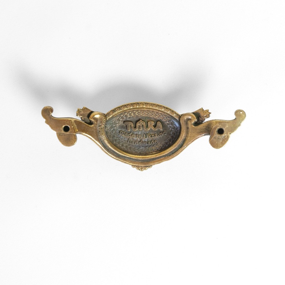 “Flying owl” vintage solid brass cabinet handle – dresser drawer pull, handmade