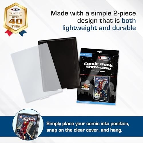 UV Protection Comic Book Frame - Modern Display Case for Current Comics (5 Pack)