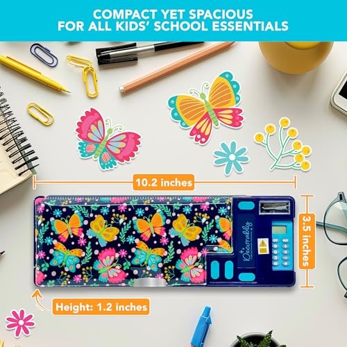 Pop Up Multifunctional Pencil Case Elementary School with Butterfly