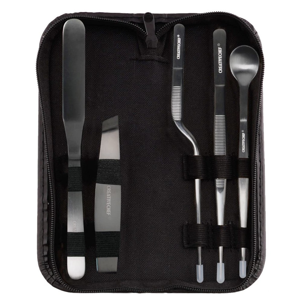 CREATIVECHEF 5 PCS Plating Tools Culinary Set Contains kitchen tweezers spatu...