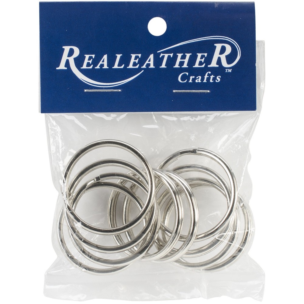 Split Key Rings 1.25" 10/Pkg Nickel