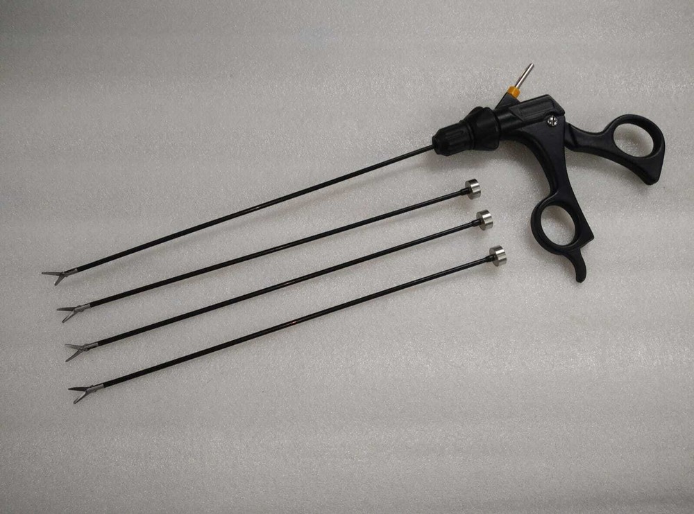 Laparoscopic Straight And Curved Scissors Forceps Surgical Instruments Set 5 Pc