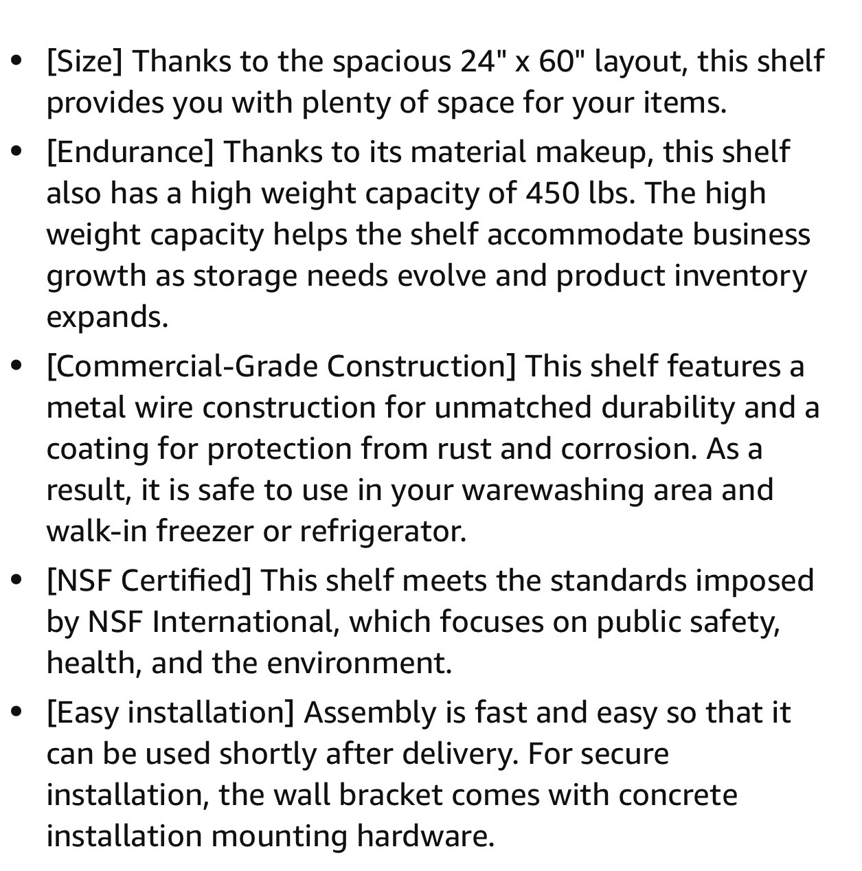 Set of (4) Krollen Industrial 24" x 60" Green Epoxy Wire Wall Mount Shelf