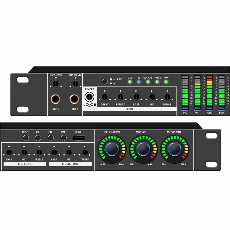 FX 12 Audio Processor Karaoke with digital Effects USB Interface Reverb