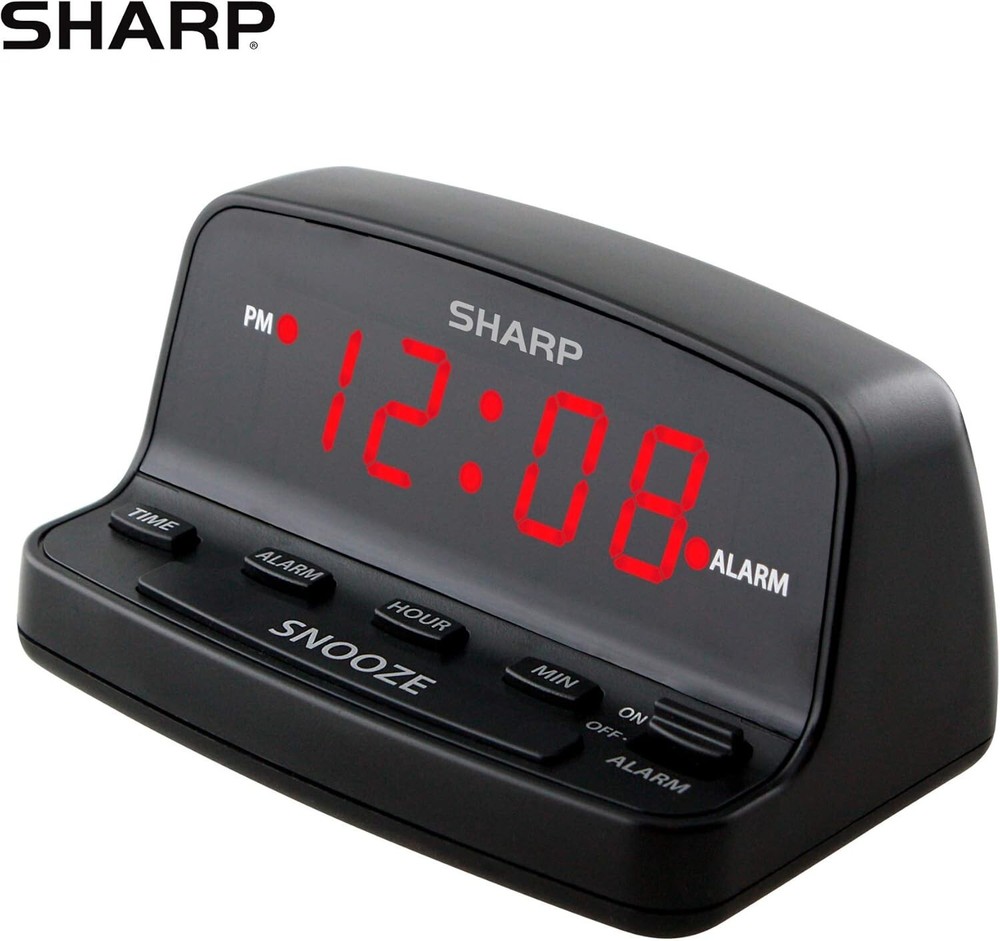 Digital Alarm Clock With Keyboard Style Controls, Battery Back-Up, Easy To Use